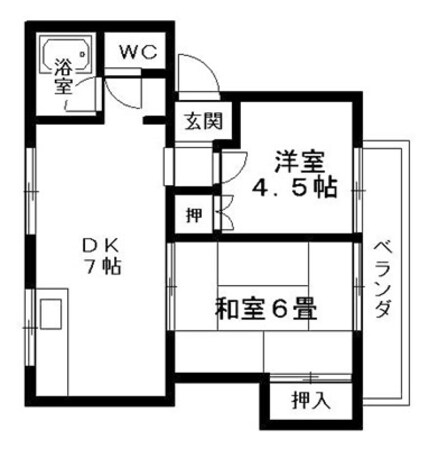 コーポ百栄の物件間取画像